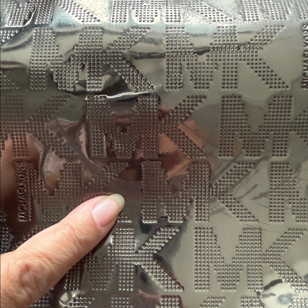 Michael Kors Shiny Silver and Tan Tote - Picture 9 of 9